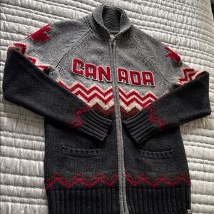 RARE 2010 Official Olympic Cowichan Style Cardigan Sweater XS S